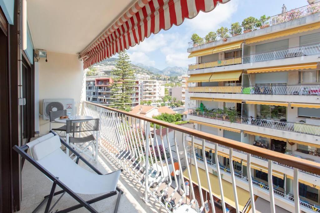 La Perle 2 P Terrasse Vue Mer 1Min Plage Clim Roquebrune-Cap-Martin Buitenkant foto