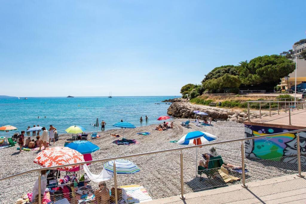 La Perle 2 P Terrasse Vue Mer 1Min Plage Clim Roquebrune-Cap-Martin Buitenkant foto